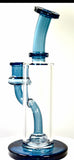 9” Straight Tube (color: Blue Stardust) By FatBoy