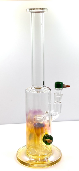 14.5” 6 arm fumed flower tube by Ben Wilson. Slide included