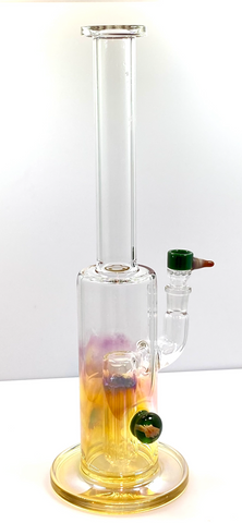 14.5” 6 arm fumed flower tube by Ben Wilson. Slide included