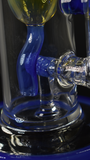 7” Internal Recycler by Monty (Fluid Glass) 14mm Blue Cheese