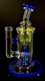 7” Internal Recycler by Monty (Fluid Glass) 14mm Blue Cheese