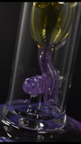 7” Internal Recycler by Monty (Fluid Glass) 14mm Pink Slyme