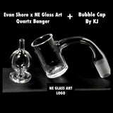 BUNDLE Banger + Bubble Cap Evan Shore x NE Quartz (Handmade Joint)